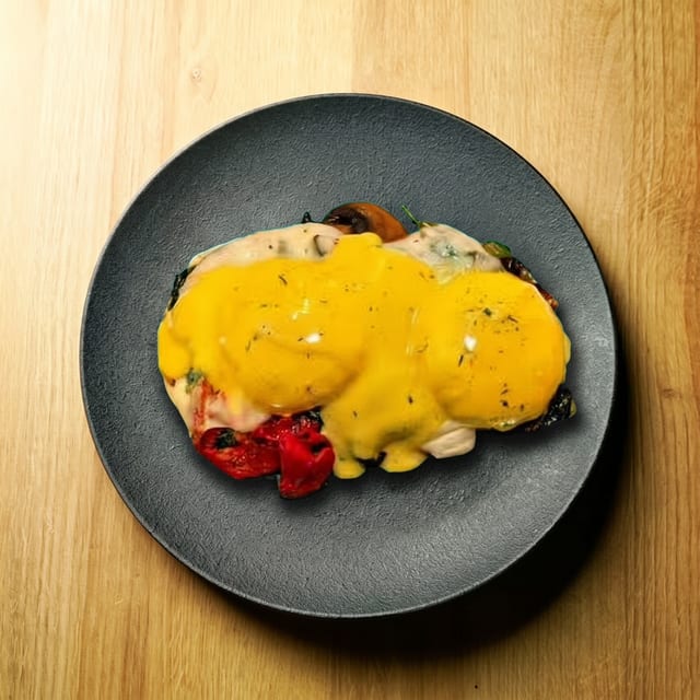 Portabella Spinach Benedict.