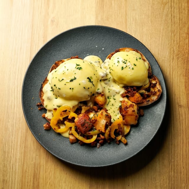 Vegan Diablo Benedict.